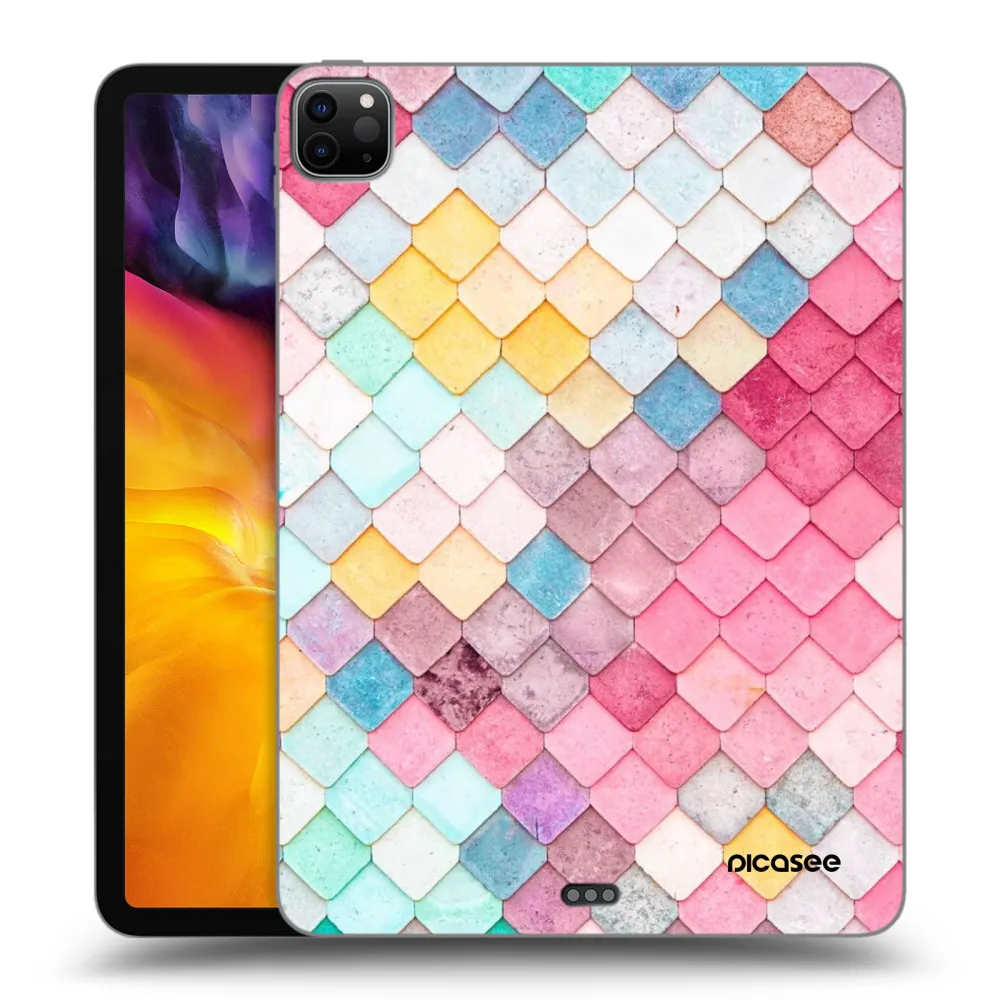 Picasee silikonowe czarne etui na Apple iPad Pro 11" 2020 (2.gen) - Colorful roof
