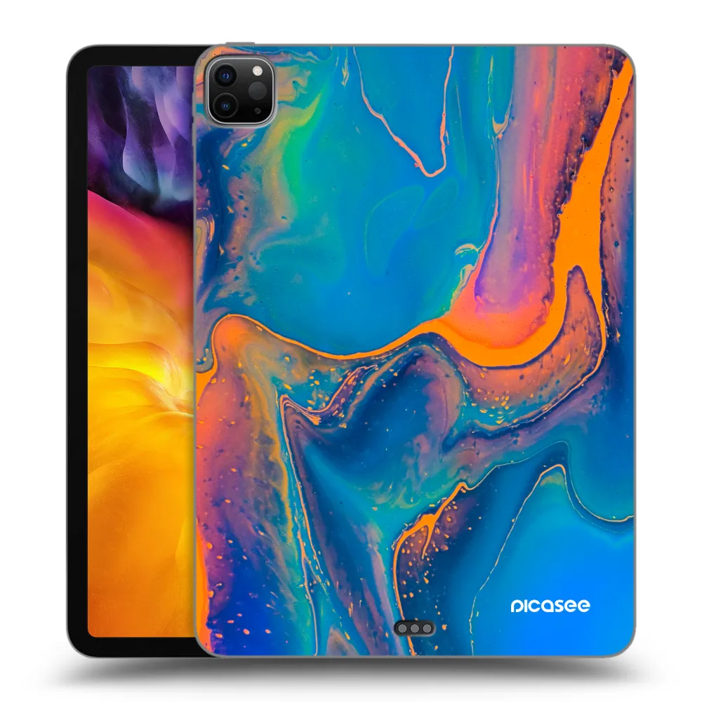 Picasee silikonowe czarne etui na Apple iPad Pro 11" 2020 (2.gen) - Rainbow