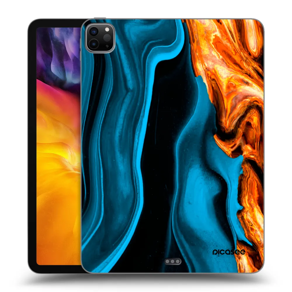 Picasee silikonowe czarne etui na Apple iPad Pro 11" 2020 (2.gen) - Gold blue