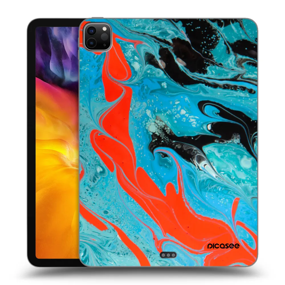 Picasee silikonowe czarne etui na Apple iPad Pro 11" 2020 (2.gen) - Blue Magma