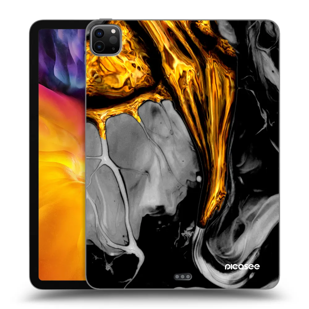 Picasee silikonowe czarne etui na Apple iPad Pro 11" 2020 (2.gen) - Black Gold