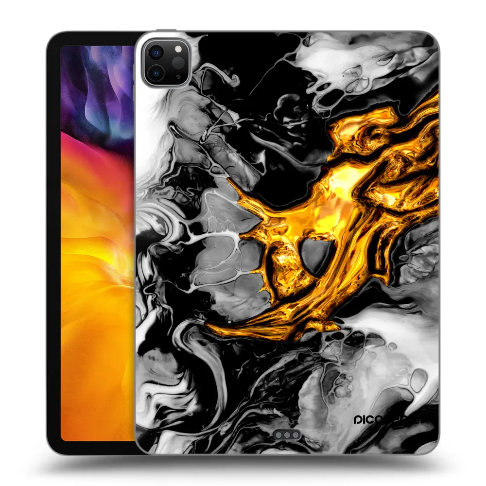 Picasee silikonowe czarne etui na Apple iPad Pro 11" 2020 (2.gen) - Black Gold 2