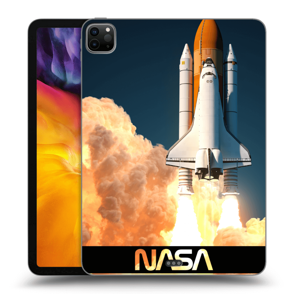 Picasee silikonowe czarne etui na Apple iPad Pro 11" 2020 (2.gen) - Space Shuttle