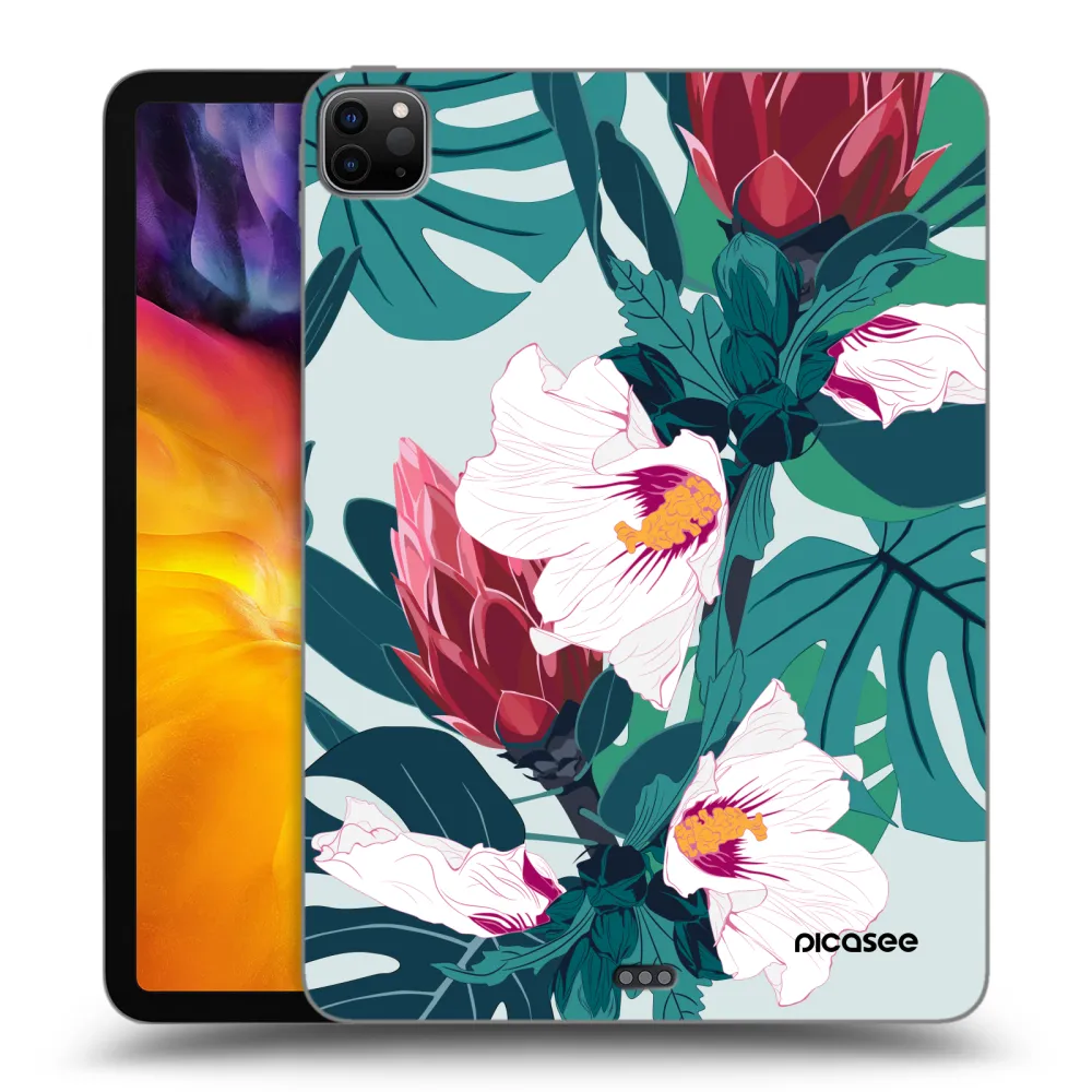 Picasee silikonowe czarne etui na Apple iPad Pro 11" 2020 (2.gen) - Rhododendron