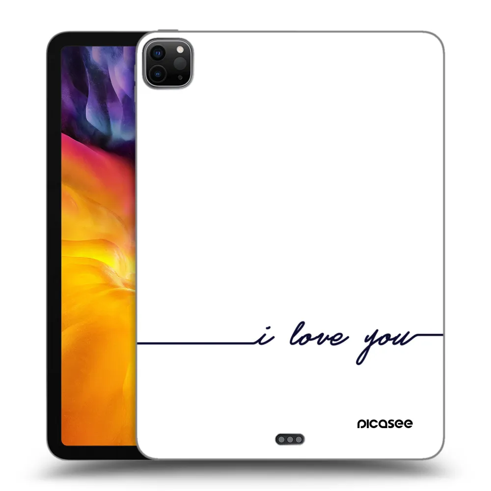 Picasee silikonowe czarne etui na Apple iPad Pro 11" 2020 (2.gen) - I love you