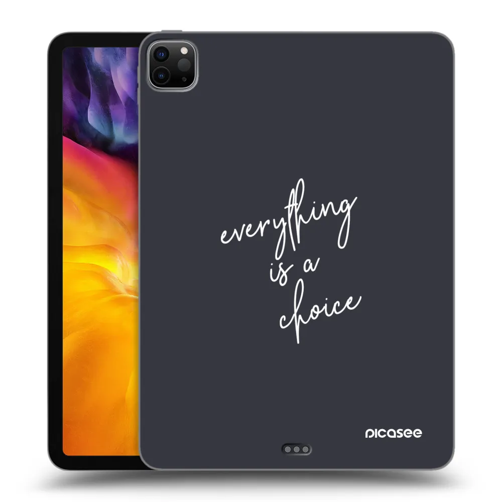 Picasee silikonowe czarne etui na Apple iPad Pro 11" 2020 (2.gen) - Everything is a choice