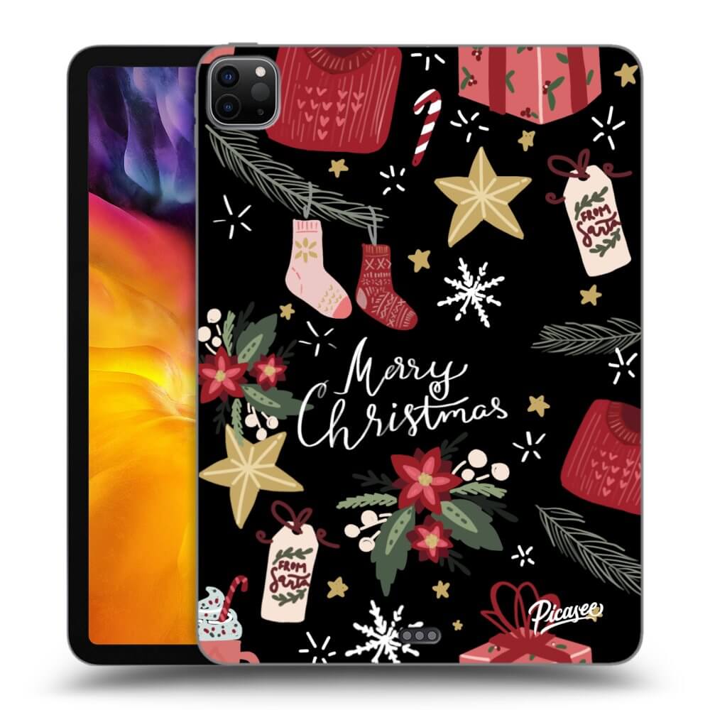 Picasee silikonowe czarne etui na Apple iPad Pro 11" 2020 (2.gen) - Christmas