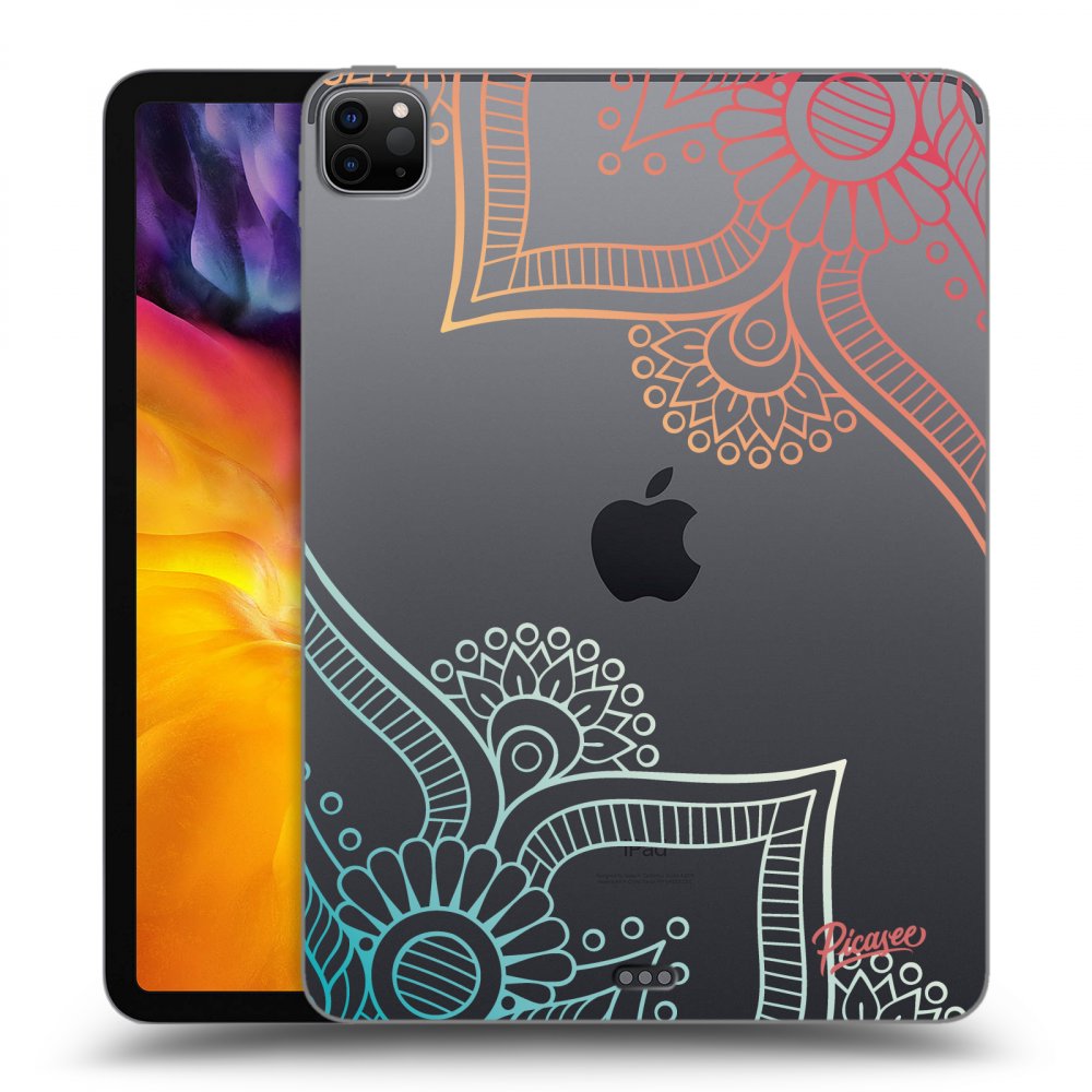 Picasee silikonowe przeźroczyste etui na Apple iPad Pro 11" 2020 (2.gen) - Flowers pattern