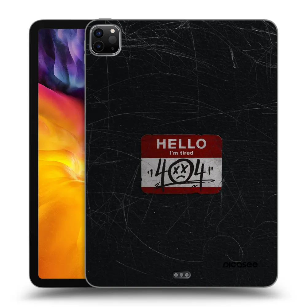 Picasee silikonowe czarne etui na Apple iPad Pro 11" 2020 (2.gen) - HELLO 404