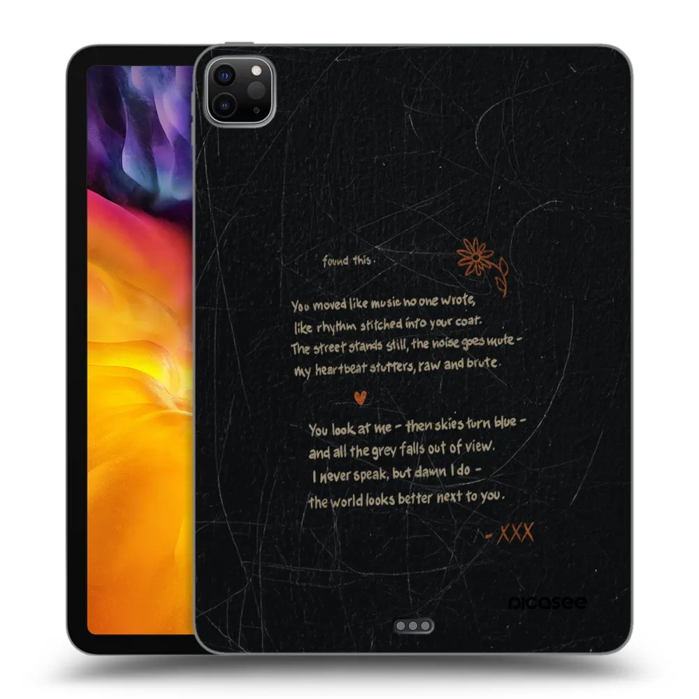 Picasee silikonowe czarne etui na Apple iPad Pro 11" 2020 (2.gen) - POET