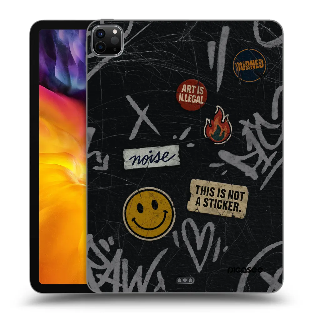 Picasee silikonowe czarne etui na Apple iPad Pro 11" 2020 (2.gen) - STICKERS x TAGS