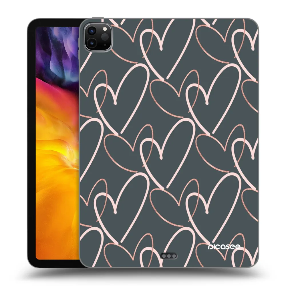 Picasee silikonowe czarne etui na Apple iPad Pro 11" 2020 (2.gen) - Lots of love