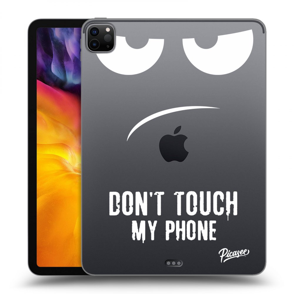 Picasee silikonowe przeźroczyste etui na Apple iPad Pro 11" 2020 (2.gen) - Don't Touch My Phone