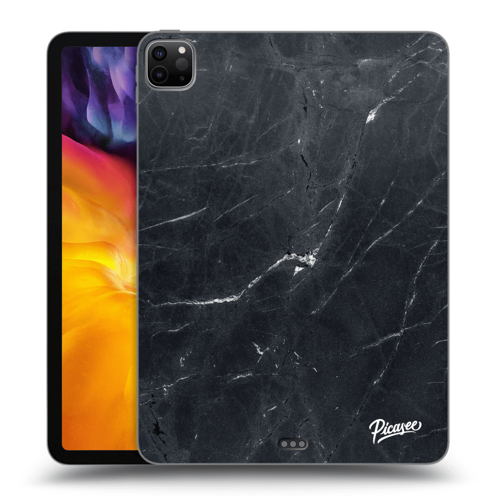 Picasee silikonowe czarne etui na Apple iPad Pro 11" 2020 (2.gen) - Black marble