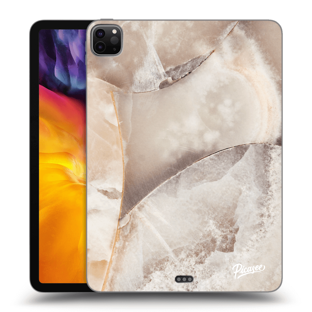 Picasee silikonowe czarne etui na Apple iPad Pro 11" 2020 (2.gen) - Cream marble