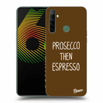 Picasee silikonowe przeźroczyste etui na Realme 6i - Prosecco then espresso
