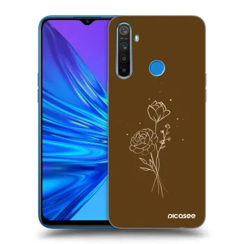 Etui na Realme 5 - Brown flowers