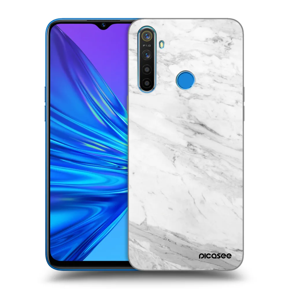 Picasee ULTIMATE CASE na Realme 5 - White marble