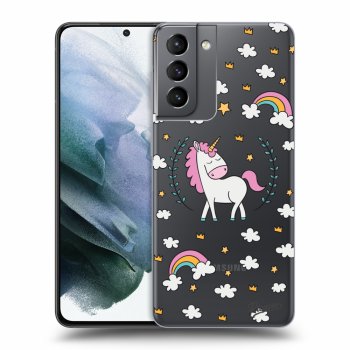 Picasee silikonowe przeźroczyste etui na Samsung Galaxy S21 5G G991B - Unicorn star heaven