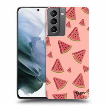 Picasee silikonowe przeźroczyste etui na Samsung Galaxy S21 5G G991B - Watermelon