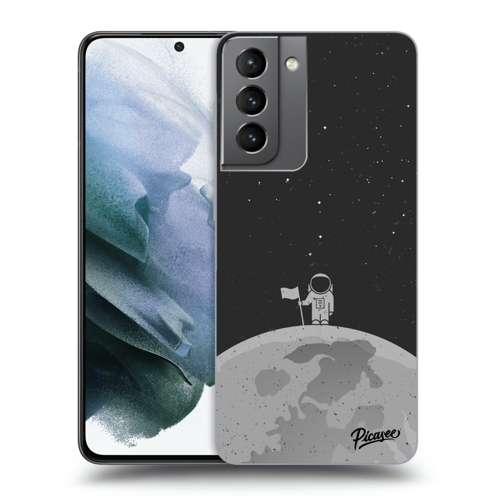 Picasee silikonowe przeźroczyste etui na Samsung Galaxy S21 5G G991B - Astronaut