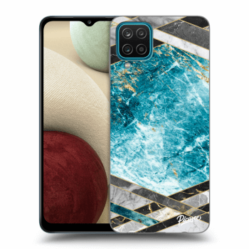 Picasee ULTIMATE CASE pro Samsung Galaxy A12 A125F - Blue geometry