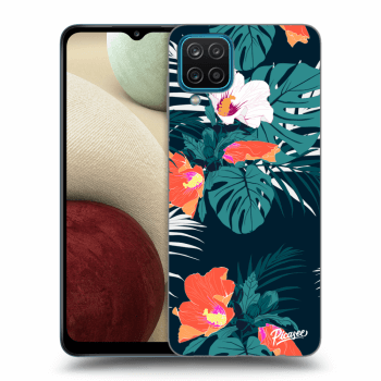 Picasee silikonowe przeźroczyste etui na Samsung Galaxy A12 A125F - Monstera Color