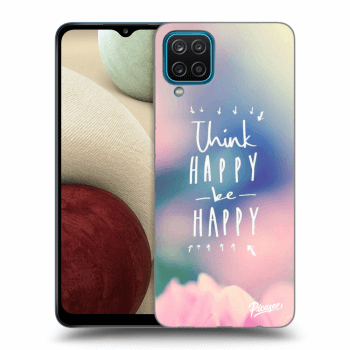 Etui na Samsung Galaxy A12 A125F - Think happy be happy