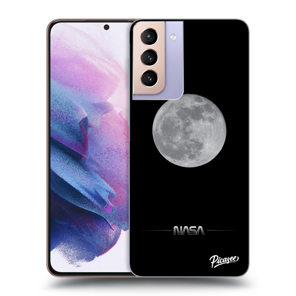 Picasee silikonowe czarne etui na Samsung Galaxy S21+ 5G G996F - Moon Minimal