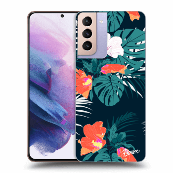 Picasee silikonowe przeźroczyste etui na Samsung Galaxy S21+ 5G G996F - Monstera Color