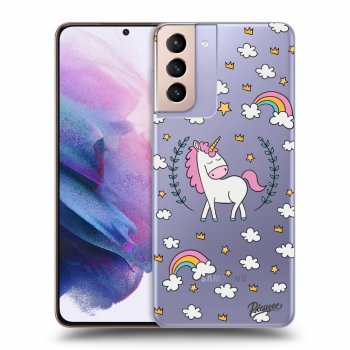 Picasee silikonowe przeźroczyste etui na Samsung Galaxy S21+ 5G G996F - Unicorn star heaven