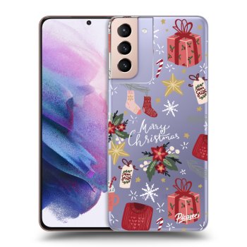 Picasee silikonowe przeźroczyste etui na Samsung Galaxy S21+ 5G G996F - Christmas