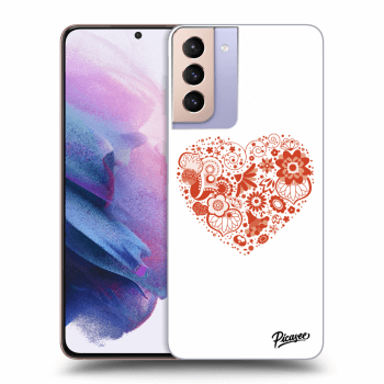 Picasee silikonowe przeźroczyste etui na Samsung Galaxy S21+ 5G G996F - Big heart