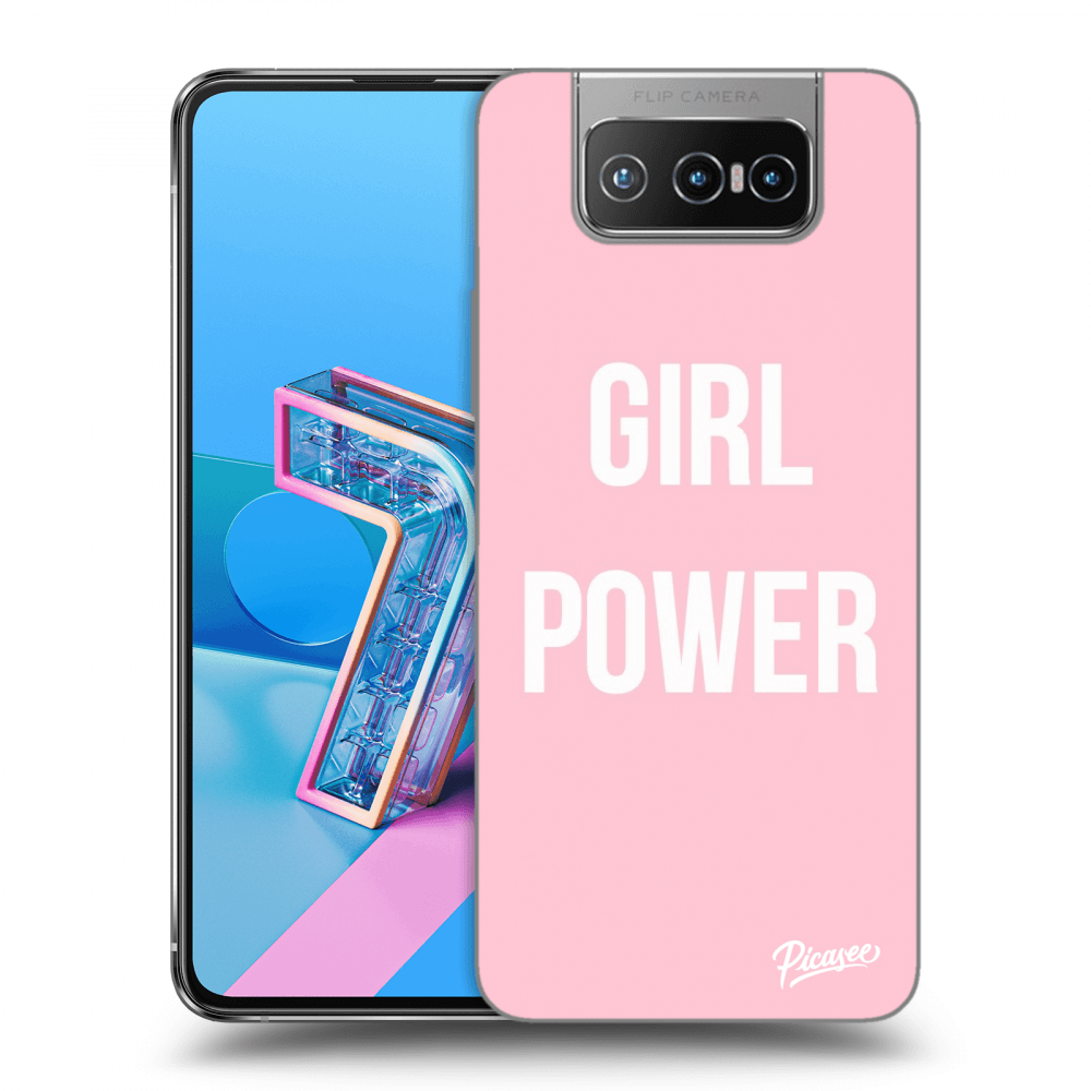Picasee silikonowe przeźroczyste etui na Asus Zenfone 7 ZS670KS - Girl power
