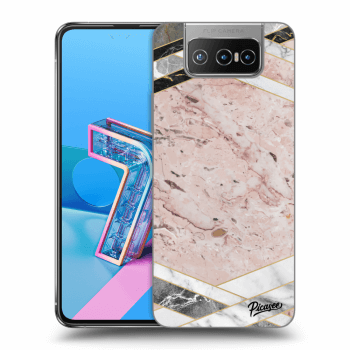 Etui na Asus Zenfone 7 ZS670KS - Pink geometry