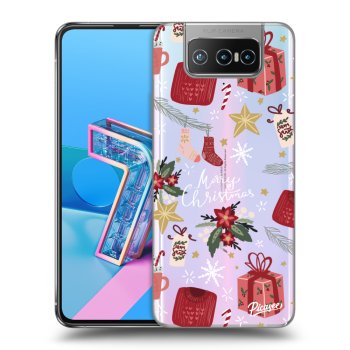 Picasee silikonowe przeźroczyste etui na Asus Zenfone 7 ZS670KS - Christmas