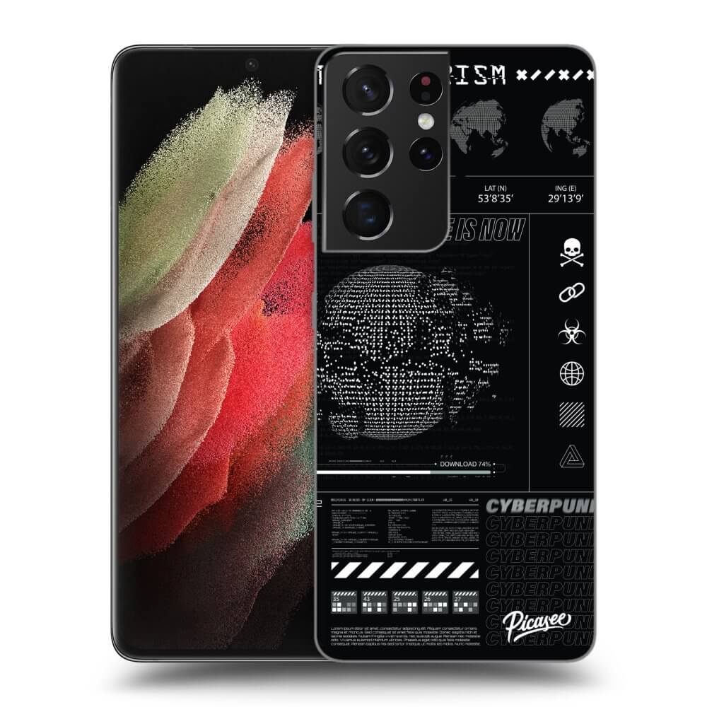 Picasee silikonowe czarne etui na Samsung Galaxy S21 Ultra 5G G998B - FUTURE