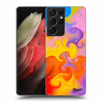 Picasee silikonowe przeźroczyste etui na Samsung Galaxy S21 Ultra 5G G998B - Bubbles