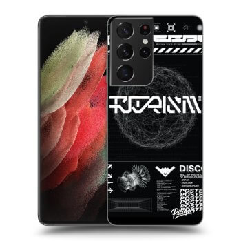 Picasee silikonowe czarne etui na Samsung Galaxy S21 Ultra 5G G998B - BLACK DISCO