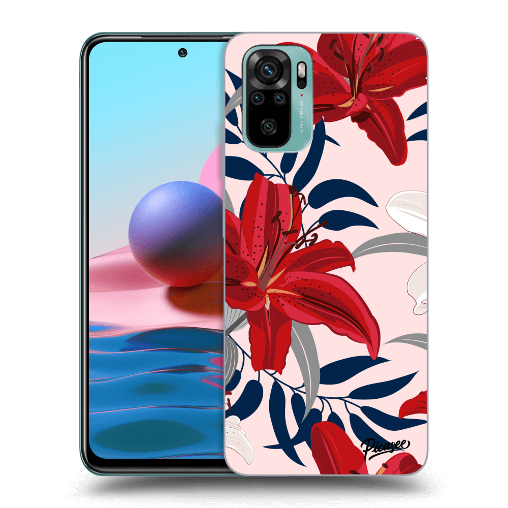 Picasee ULTIMATE CASE pro Xiaomi Redmi Note 10 - Red Lily