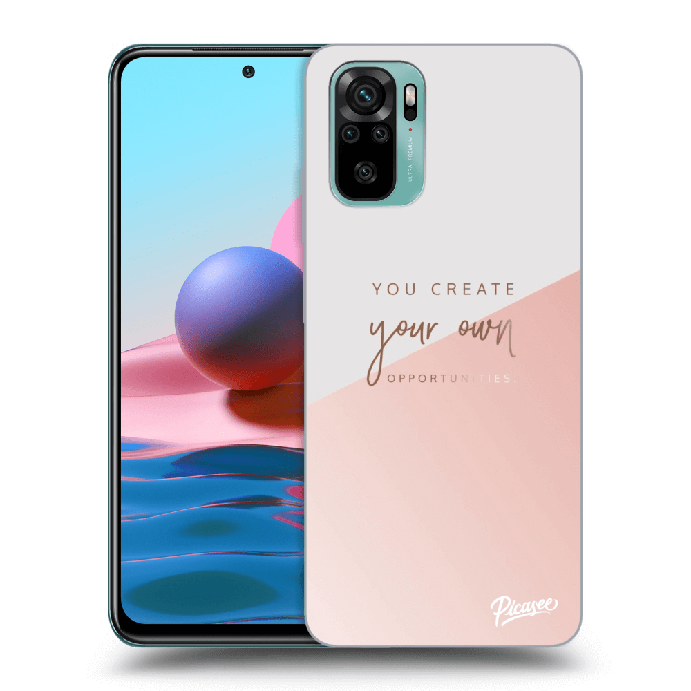 Picasee silikonowe czarne etui na Xiaomi Redmi Note 10 - You create your own opportunities