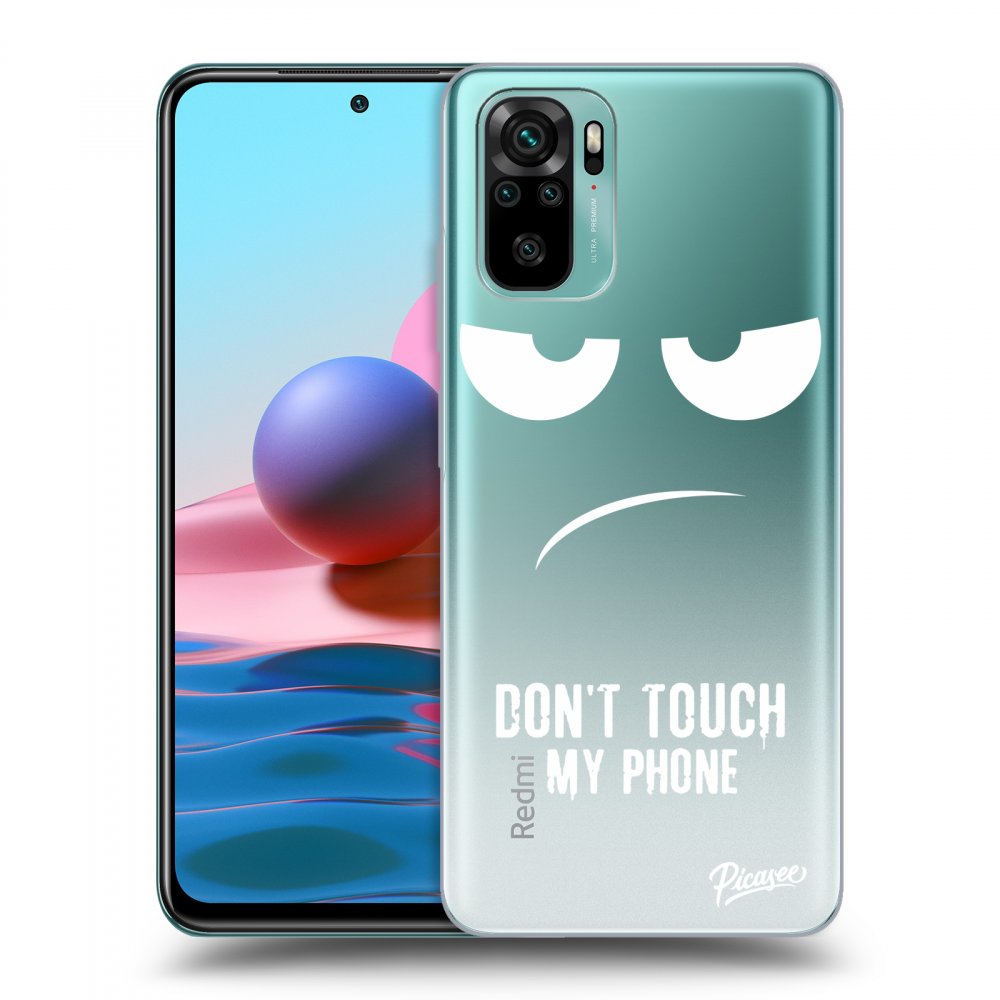 Silikonowe Przeźroczyste Etui Na Xiaomi Redmi Note 10 - Don't Touch My Phone