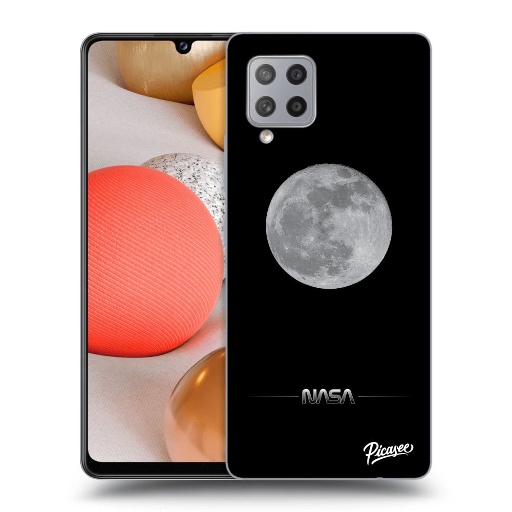 Picasee silikonowe przeźroczyste etui na Samsung Galaxy A42 A426B - Moon Minimal