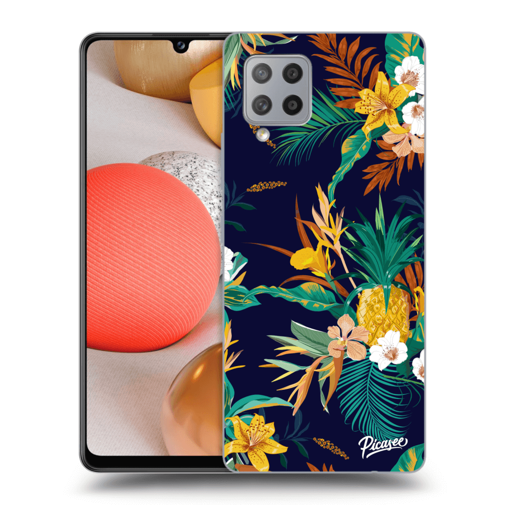 Picasee silikonowe przeźroczyste etui na Samsung Galaxy A42 A426B - Pineapple Color