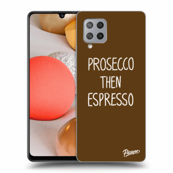 Picasee silikonowe czarne etui na Samsung Galaxy A42 A426B - Prosecco then espresso