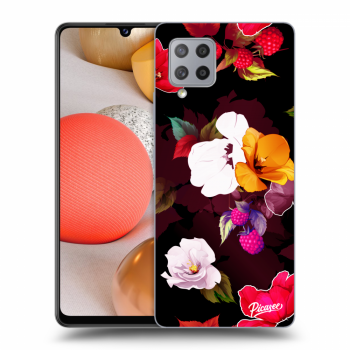 Picasee silikonowe przeźroczyste etui na Samsung Galaxy A42 A426B - Flowers and Berries