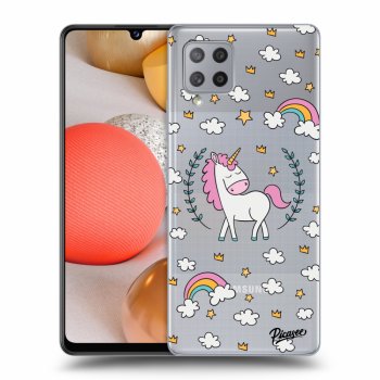 Picasee silikonowe przeźroczyste etui na Samsung Galaxy A42 A426B - Unicorn star heaven