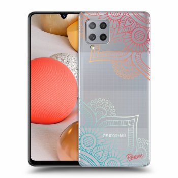 Picasee silikonowe przeźroczyste etui na Samsung Galaxy A42 A426B - Flowers pattern