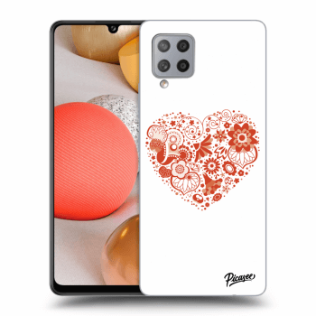Picasee silikonowe przeźroczyste etui na Samsung Galaxy A42 A426B - Big heart