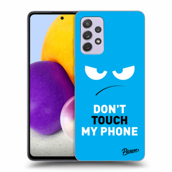 Etui na Samsung Galaxy A72 A725F - Angry Eyes - Blue